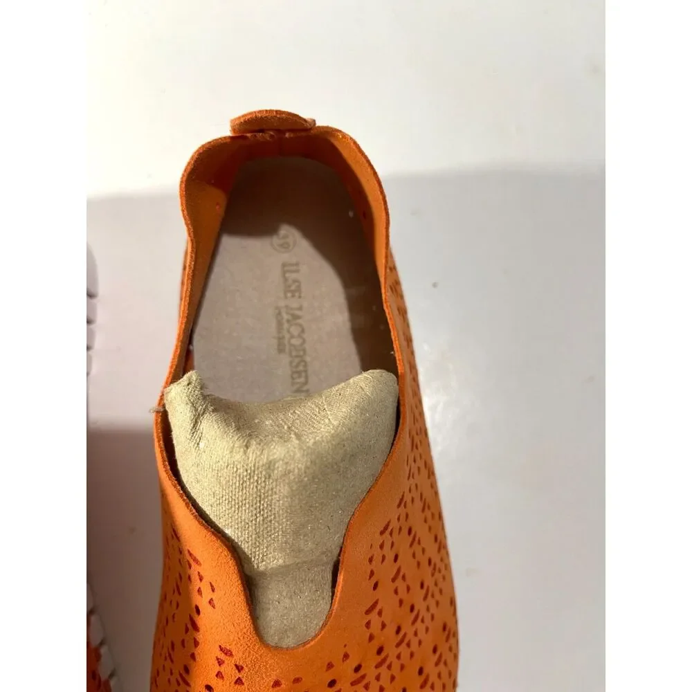 Ilse Jacobsen Tulip loafers comfort shoes slip on orange coastal women 39